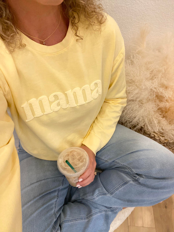 Mama Puff Butter/Yellow Sweatshirt