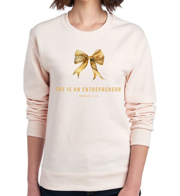 She Is an Entrepreneur Cream Sweatshirt