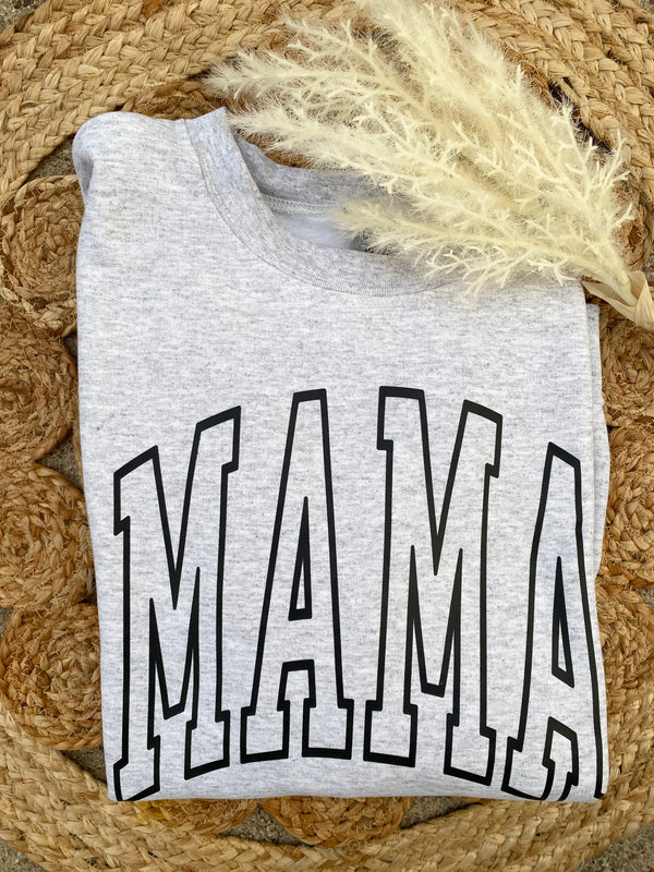 Mama College Arch Font Sweatshirt